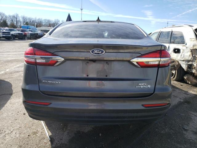 3FA6P0MU7KR239895 - 2019 FORD FUSION SEL GRAY photo 6