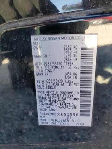 5N1AR2MN8DC651596 - 2013 NISSAN PATHFINDER S 黑色 照片 13