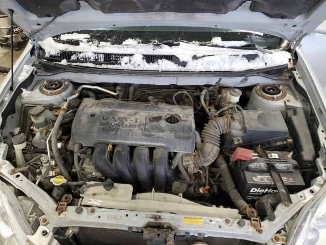 2T1KR32E08C699558 - 2008 TOYOTA COROLLA MA XR SILVER photo 11