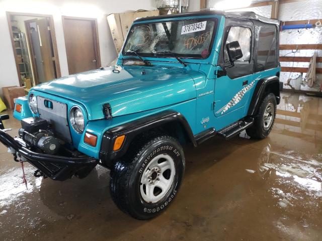 1J4FY29P2VP478055 - 1997 JEEP WRANGLER / SE TURQUOISE photo 1