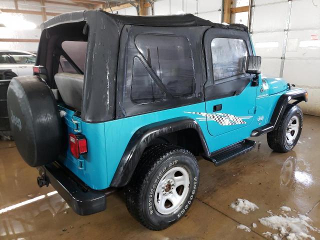 1J4FY29P2VP478055 - 1997 JEEP WRANGLER / SE TURQUOISE photo 3