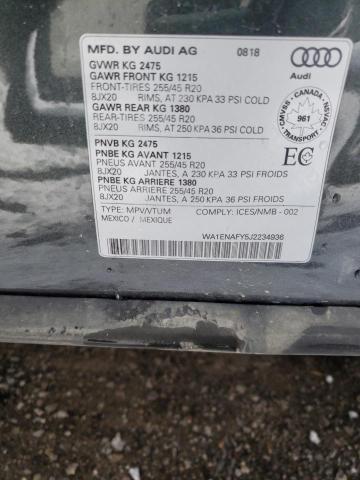 WA1ENAFY5J2234936 - 2018 AUDI Q5 PROGRESSIV S-LINE GRAY photo 14