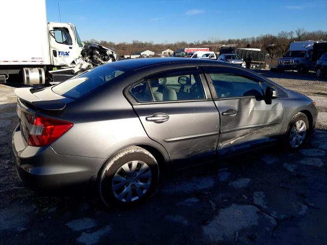 19XFB2F57CE013990 - 2012 HONDA CIVIC LX CHARCOAL photo 3