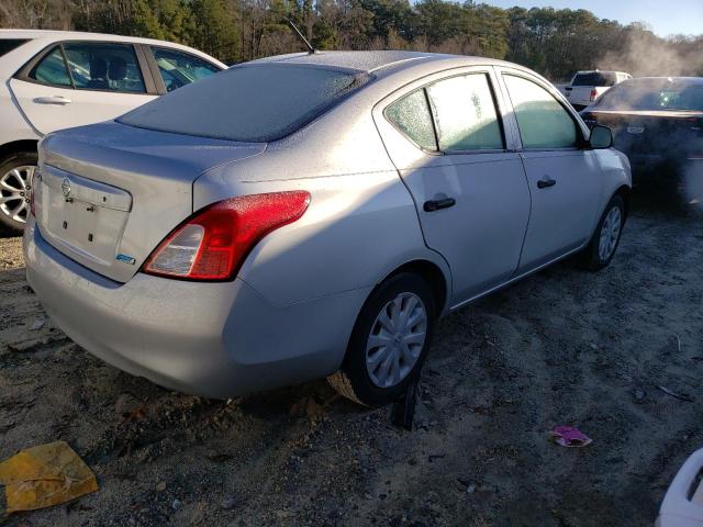 3N1CN7AP5CL807692 - 2012 NISSAN VERSA S SILVER photo 3