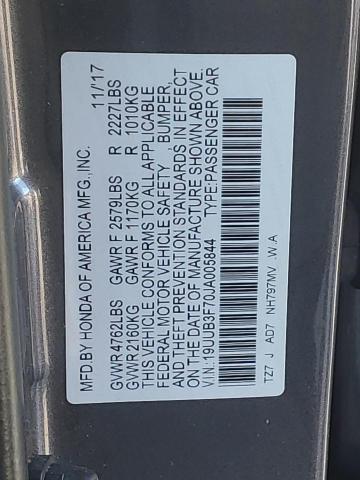 19UUB3F70JA005844 - 2018 ACURA TLX ADVANCE ნაცრისფერი ფოტო 12