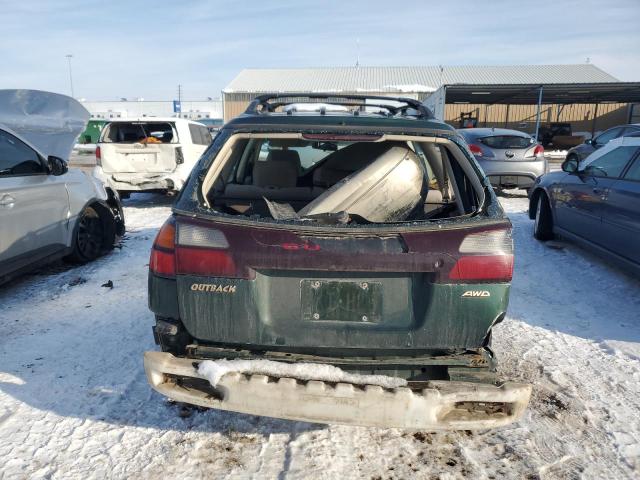 4S3BH665X36652245 - 2003 SUBARU LEGACY OUTBACK GREEN photo 6