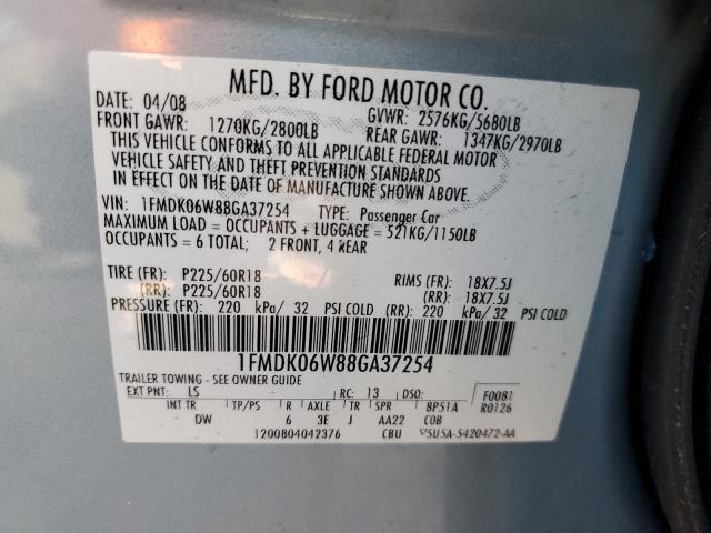 1FMDK06W88GA37254 - 2008 FORD TAURUS X LIMITED BLUE photo 13