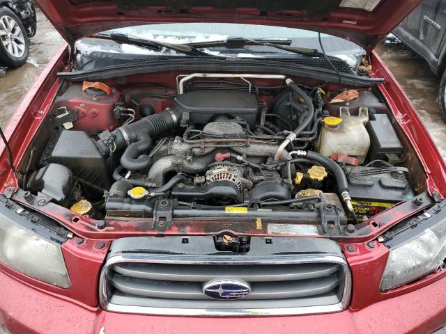 JF1SG65615H702718 - 2005 SUBARU FORESTER 2.5XS Красный фото 11
