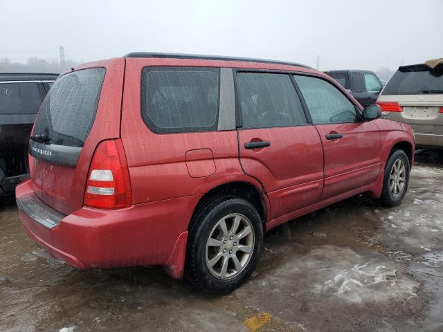 JF1SG65615H702718 - 2005 SUBARU FORESTER 2.5XS RED photo 3