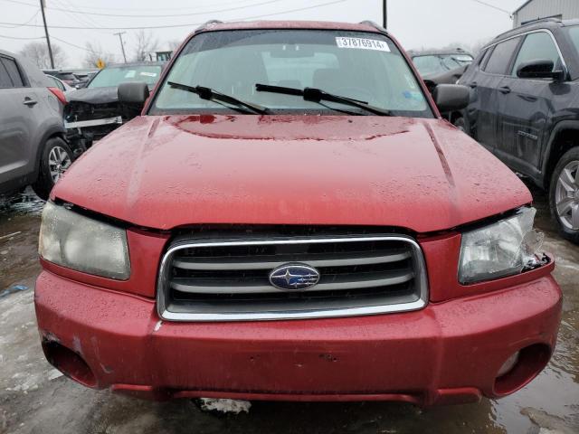 JF1SG65615H702718 - 2005 SUBARU FORESTER 2.5XS RED photo 5