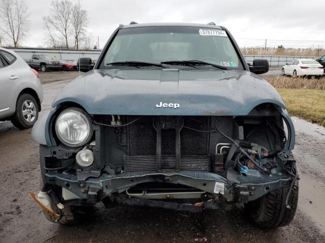 1J4GL48K35W701133 - 2005 JEEP LIBERTY SPORT TEAL photo 5