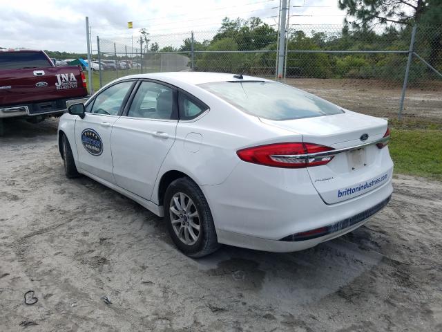 3FA6P0G74HR188936 - 2017 FORD FUSION S WHITE photo 3