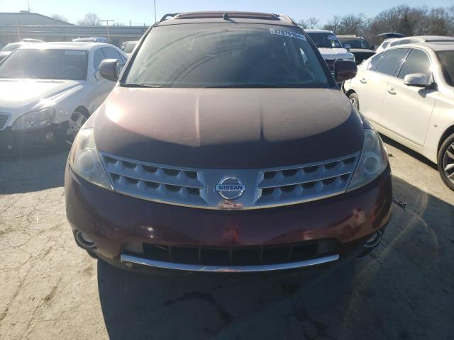 JN8AZ08W07W610902 - 2007 NISSAN MURANO SL BURGUNDY photo 5