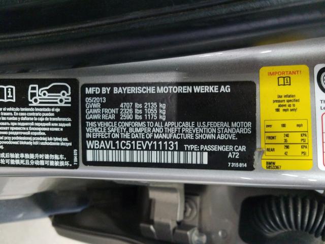 WBAVL1C51EVY11131 - 2014 BMW X1 XDRIVE28I  photo 10