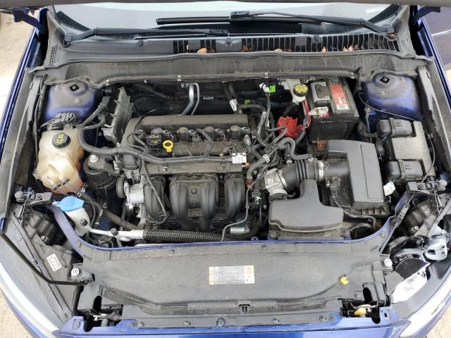 3FA6P0H75GR141086 - 2016 FORD FUSION SE BLUE photo 11