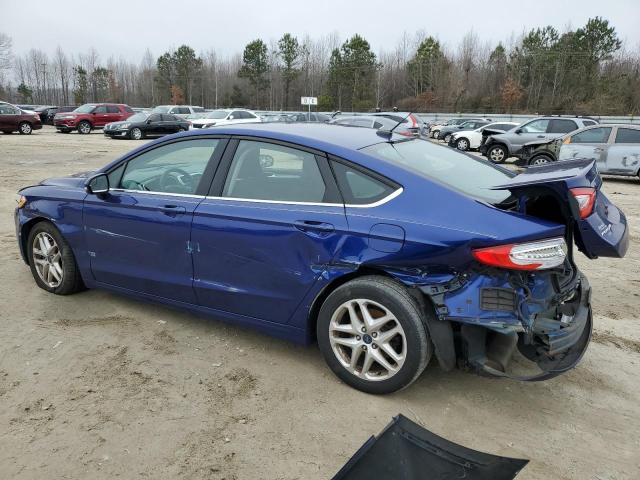 3FA6P0H75GR141086 - 2016 FORD FUSION SE BLUE photo 2