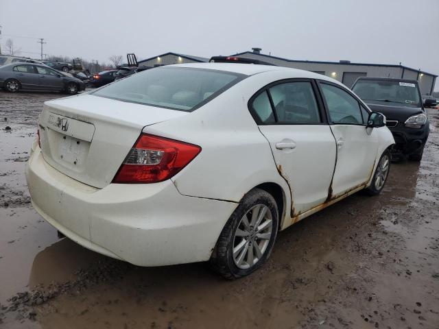 19XFB2F81CE301496 - 2012 HONDA CIVIC EX WHITE photo 3