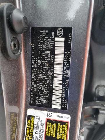 4T1C11AK1LU964695 - 2020 TOYOTA CAMRY LE GRAY photo 13