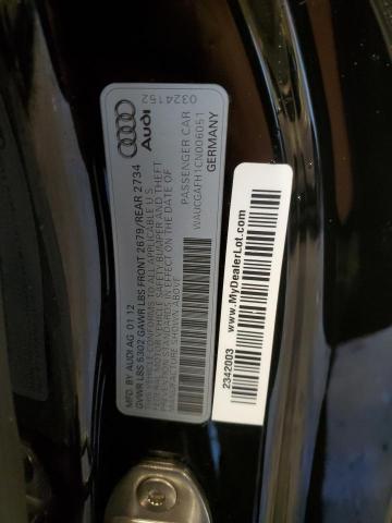 WAUCGAFH1CN006051 - 2012 AUDI S5 PREMIUM PLUS შავი ფოტო 12