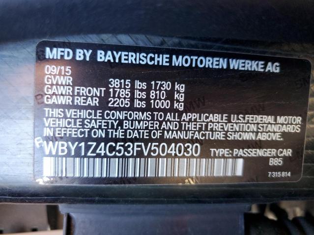 WBY1Z4C53FV504030 - 2015 BMW I3 REX WHITE photo 13