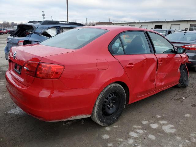 3VW2K7AJXEM332337 - 2014 VOLKSWAGEN JETTA BASE RED photo 3