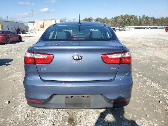 KNADM4A39G6626110 - 2016 KIA RIO LX BLUE photo 6