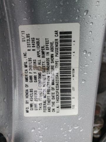 1HGCR3F82DA020544 - 2013 HONDA ACCORD EXL SILVER photo 12