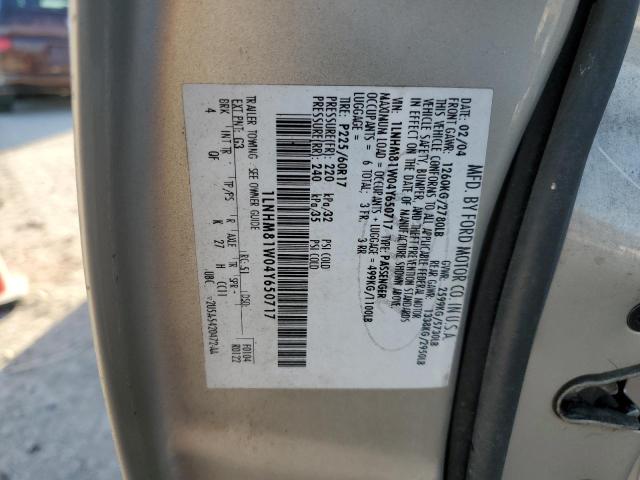 1LNHM81W04Y650717 - 2004 LINCOLN TOWN CAR EXECUTIVE GOLD photo 12