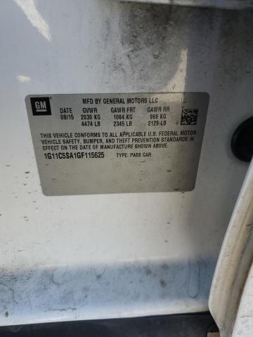 1G11C5SA1GF115625 - 2016 CHEVROLET MALIBU LIM LT Ақ фото 12