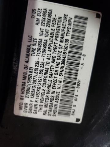 5FNRL38845B130138 - 2005 HONDA ODYSSEY TOURING BLUE photo 13