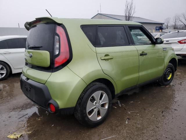 KNDJN2A21F7803546 - 2015 KIA SOUL GREEN photo 3