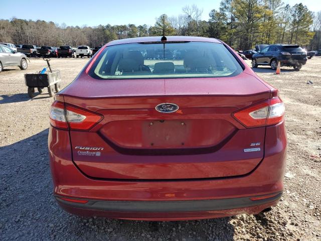 3FA6P0HD8ER239516 - 2014 FORD FUSION SE RED photo 6