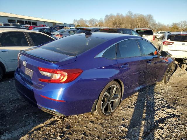 1HGCV1F35MA041067 - 2021 HONDA ACCORD SPORT BLUE photo 3