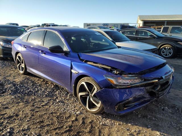 1HGCV1F35MA041067 - 2021 HONDA ACCORD SPORT BLUE photo 4