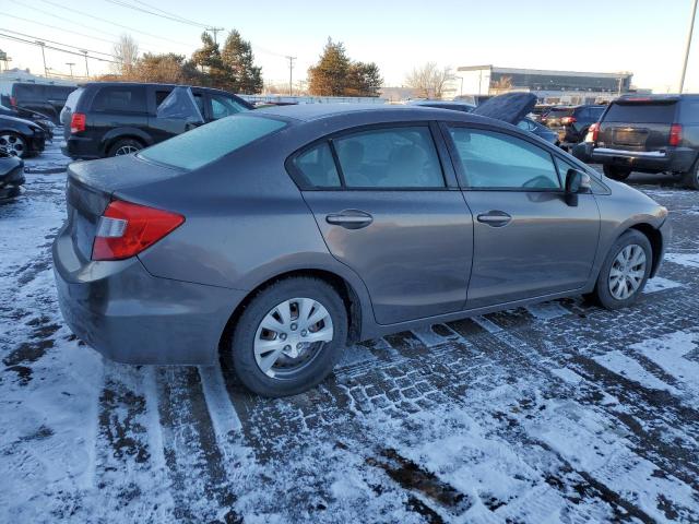 19XFB2F52CE065088 - 2012 HONDA CIVIC LX GRAY photo 3