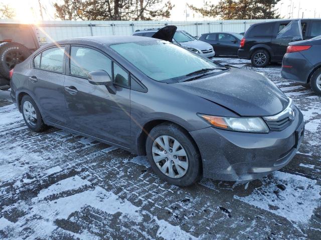 19XFB2F52CE065088 - 2012 HONDA CIVIC LX GRAY photo 4