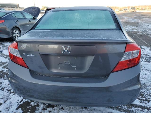 19XFB2F52CE065088 - 2012 HONDA CIVIC LX GRAY photo 6