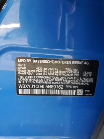 WBXYJ1C04L5N89162 - 2020 BMW X2 XDRIVE28I BLUE photo 12