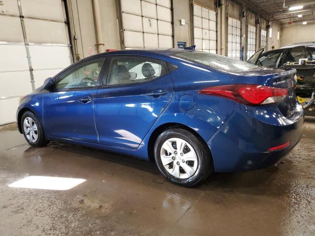 5NPDH4AE8GH759598 - 2016 HYUNDAI ELANTRA SE BLUE photo 2