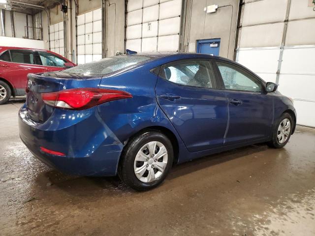 5NPDH4AE8GH759598 - 2016 HYUNDAI ELANTRA SE BLUE photo 3