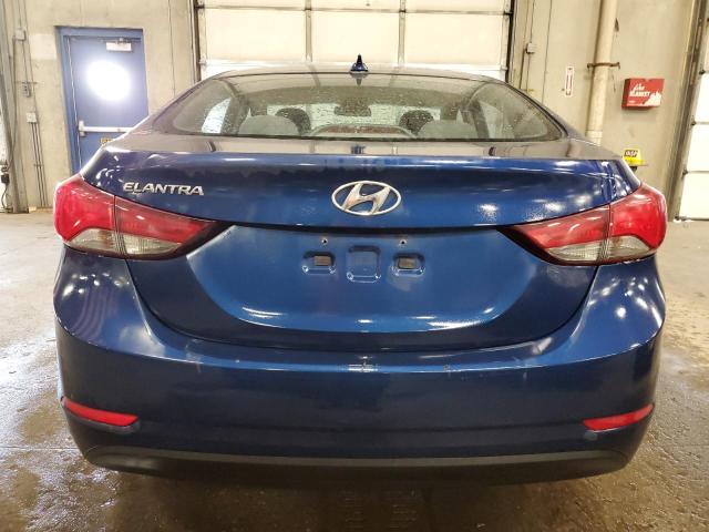 5NPDH4AE8GH759598 - 2016 HYUNDAI ELANTRA SE BLUE photo 6