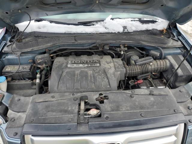 2HKYF18556H510430 - 2006 HONDA PILOT EX BLUE photo 11