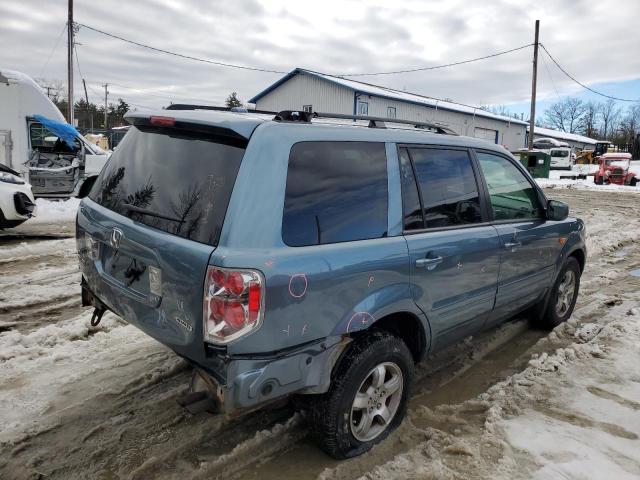 2HKYF18556H510430 - 2006 HONDA PILOT EX BLUE photo 3