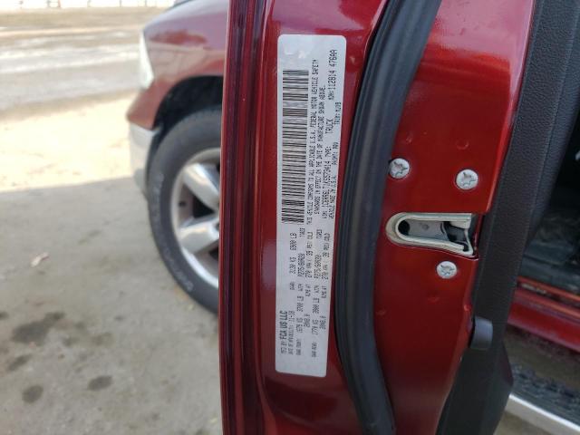 1C6RR6LT1KS573414 - 2019 RAM 1500 CLASS SLT წითელი ფოტო 12