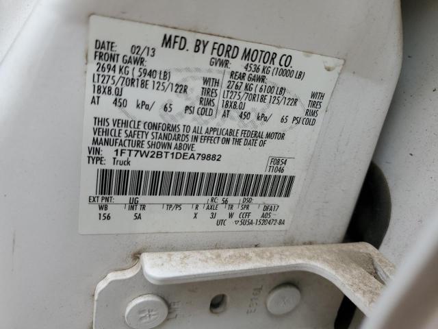 1FT7W2BT1DEA79882 - 2013 FORD F250 SUPER DUTY WHITE photo 12