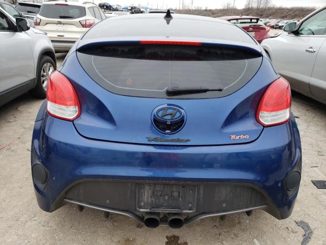 KMHTC6AE3GU276012 - 2016 HYUNDAI VELOSTER TURBO BLUE photo 6