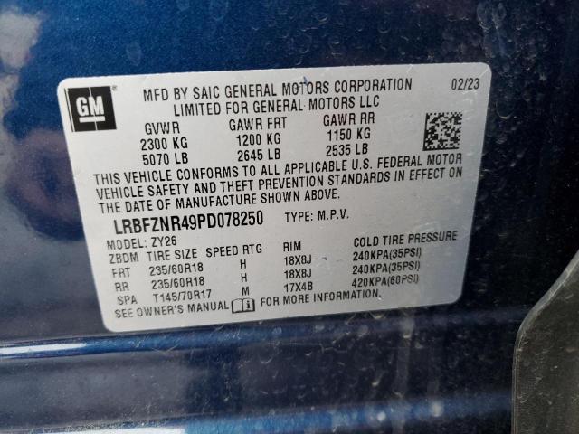 LRBFZNR49PD078250 - 2023 BUICK ENVISION ESSENCE BLUE photo 13