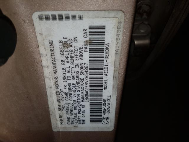 1NXBA02E6VZ654267 - 1997 TOYOTA COROLLA BASE  照片 10