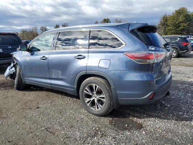 5TDJKRFH3GS302812 - 2016 TOYOTA HIGHLANDER XLE BLUE photo 2