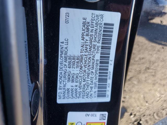 19XFL1H75PE016818 - 2023 HONDA CIVIC EXL 黑色 照片 12